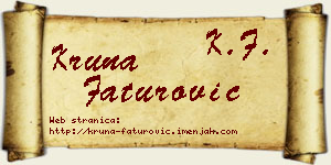 Kruna Faturović vizit kartica